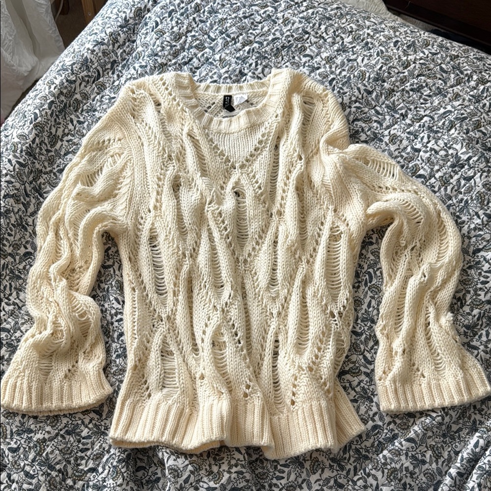 white sweater